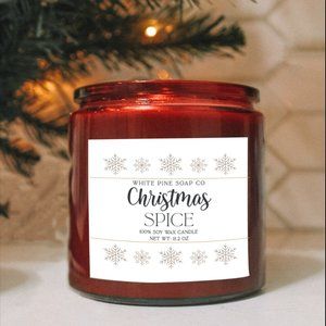 NWT 13 oz Christmas Spice 100% Soy Wax Holiday Christmas Candle